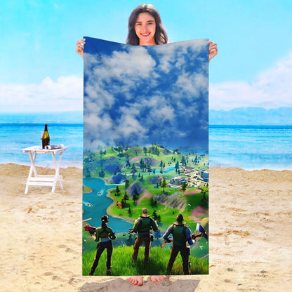 Game F-Fortnites Strandtuch Hotelhandtücher Badezimmer Sauna Spa Playa Reise Schwimmbad Für Zuhause Babybad Mikrofaser Fitnessstudio Dusche