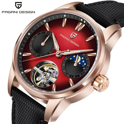 Montre pour homme Pagani Design, nouveau modèle, montre mécanique automatique de luxe, 41 mm, en acier inoxydable, étanche jusqu'à 10 bars, style « pilote »