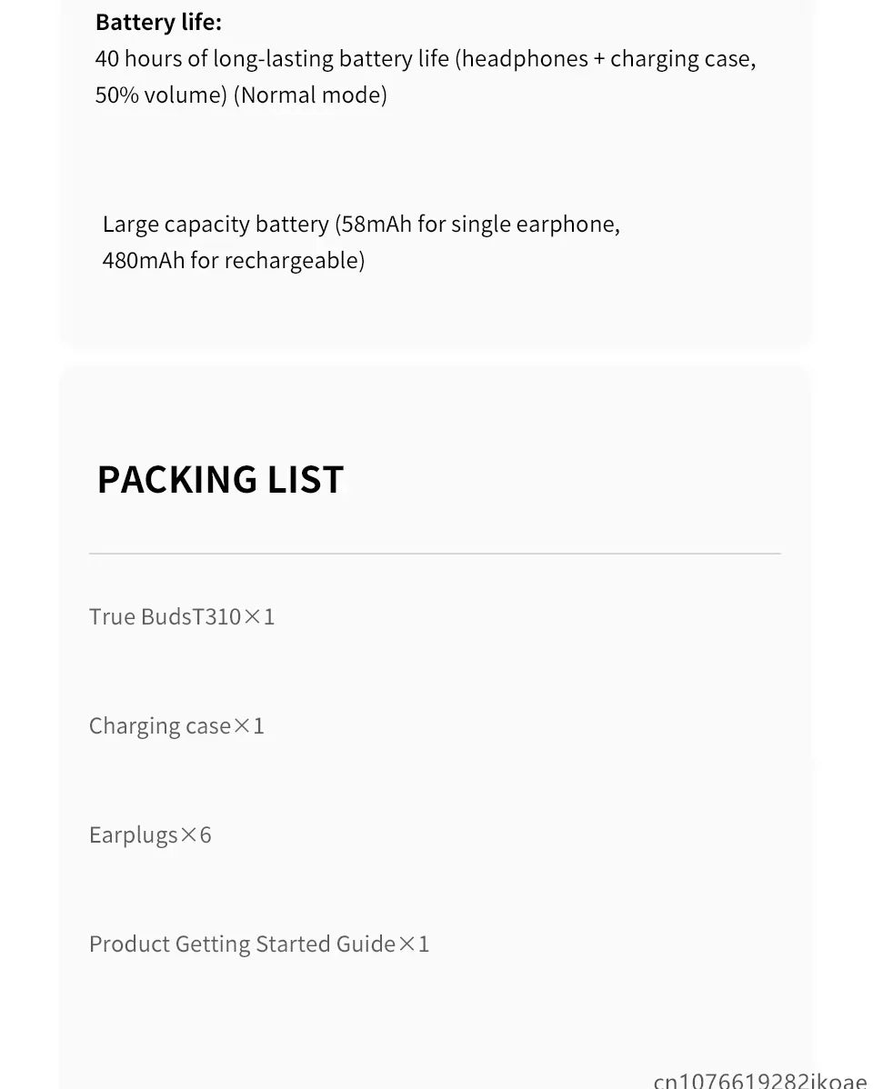 realme Buds T310 Earphones 46dB Active Noise Cancelling HiFi Wireless Headphones Bluetooth 5.4 Game Music Headset Long Standby