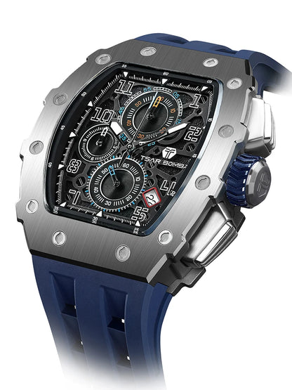 Orologio da uomo TSAR BOMBA New TB8204, cronografo al quarzo giapponese, impermeabile 50M, stile sportivo fashion, orologio da polso di lusso, regalo da uomo