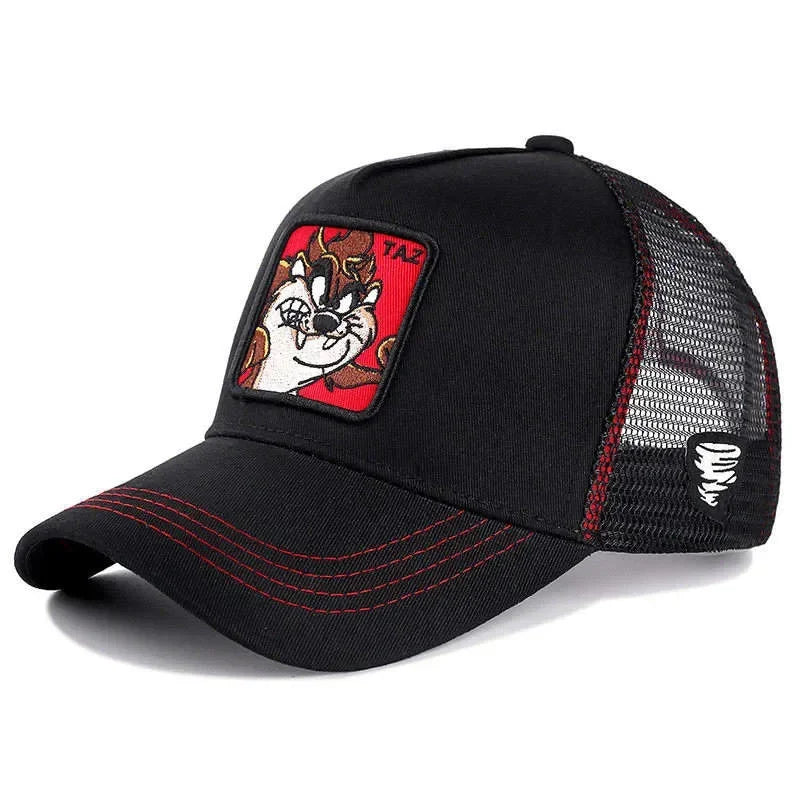 Casquette unisexe anime/dessin animé avec écusson brodé, casquette de baseball, casquette de camionneur, casquettes en maille, chapeau de soleil