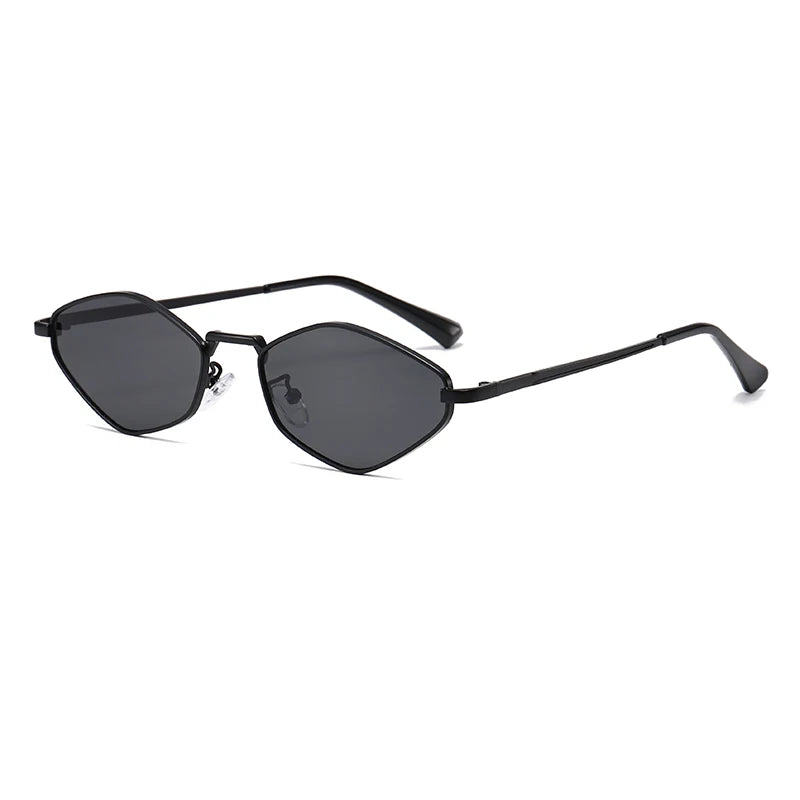Fashion Female Small Frame Polygon Sunglasses Women Brand Designer Metal Frame Eyeglasses UV400 Protection Shades Oculos