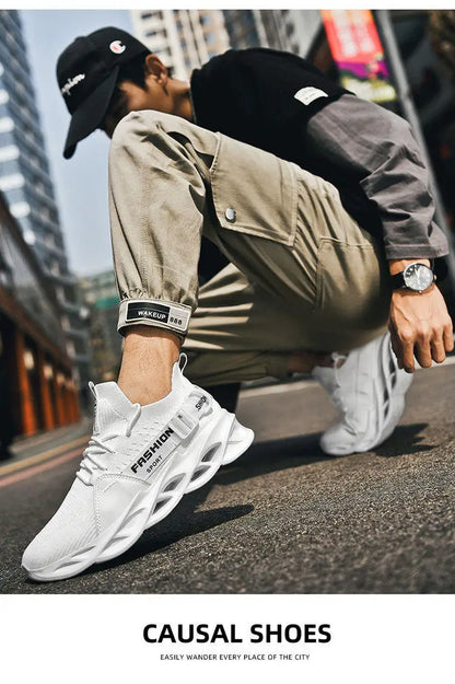 Modieuze paarse casual sneakers in de aanbieding voor dames en heren – Blade hardloopschoenen, grote maat 48, lichte ademende sportschoenen voor heren, mesh sneaker