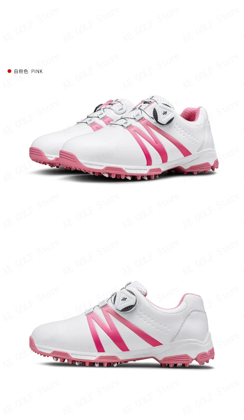 PGM Boys Girls Golf Shoes Light Weight Soft and Breathable Waterproof Anti-slip Universal Outdoor Sports Shoes XZ127