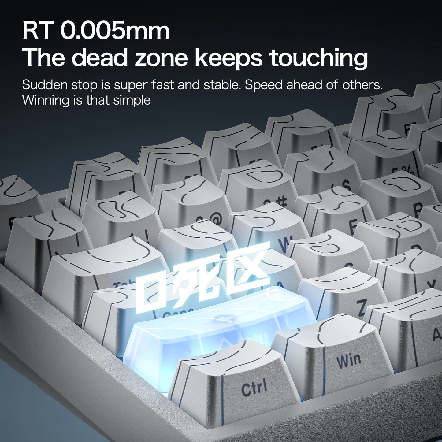 ATTACK SHARK R82HE Gaming Keyboard Magnetic 75% Wired 8000Hz Rapid Trigger ProGamer Keyboard,0.005mm RT Accuracy,0.08ms Latency