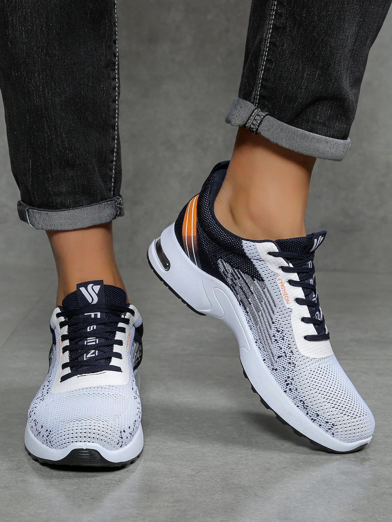 Zapatos para hombre, calzado casual para hombre, malla transpirable, amortiguación de aire, suela suave, zapatillas deportivas modernas con bloques de color