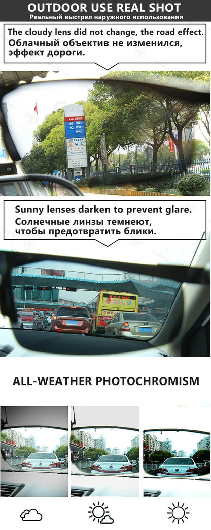 CoolPandas fotochromatska sončna očala za moške, polarizirana, brez okvirja, za prosti čas, šport in vožnjo, za dan in noč, Chamelon Goggle zonnebril heren