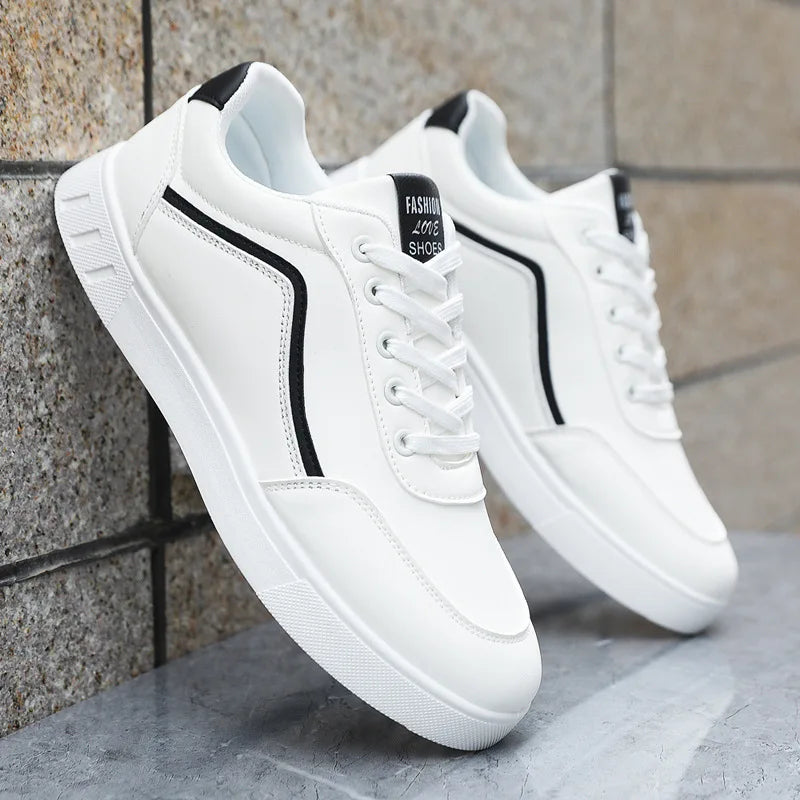 Men's Casual Skateboarding Shoes White Shoes Outdoors Leisure Sneakers Breathable Walking Shoes Flat Shoes Chaussure Homme 39-48