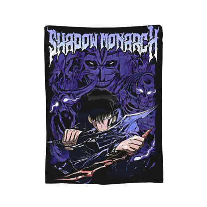 Solos Levelings Vintage Anime Plush Blankets  Awesome Throw Blanket for Home 125*100cm Bedspread,