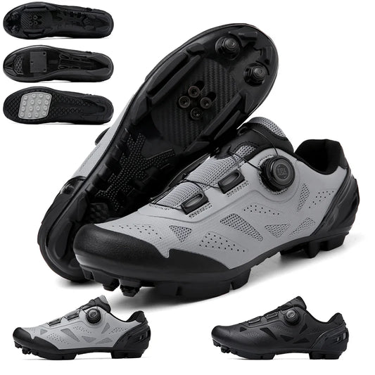 2026 New Men's Non - Slip Breathable Lock - Type Mountain Bike Cycling Shoes Durable Adjustable Outdoor Sports Footwear