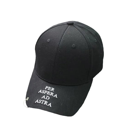 Kvinder Mænd Hip Hop K-pop Snapback-baseballkasket Ensfarvet med ring Sport Dans Rejse Elsker Far-kasket Kasketter Streetwear Justerbar