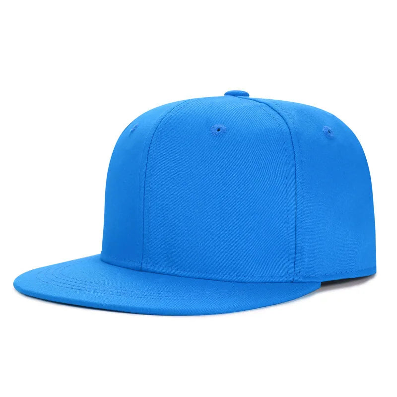 Engros 40 farver Justerbare flade snapback-kasketter med skygge Dame Mode Polyester Enfarvet baseballkasket Herre Hiphop Blank Sportskasket