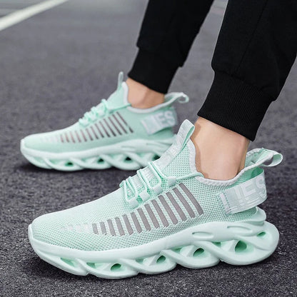 MAEDEF-Baskets confortables et décontractées en maille pour homme, chaussures de course respirantes à plateforme, de sport, de marche et de tennis
