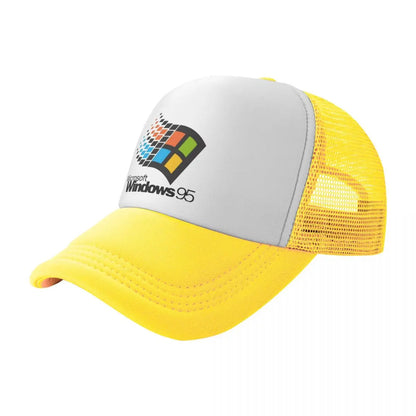 Windows 95 Geeks Nerd Mesh Baseballové čepice Unisex Módní sluneční čepice Nastavitelné čepice typu snapback Rybářské čepice Velkoobchod Nové čepice typu trucker