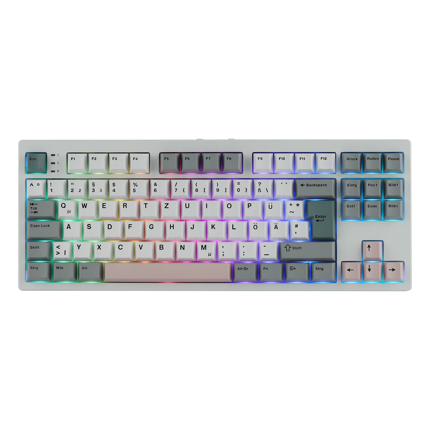 EPOMAKER TH87 ISO-DE Tenkeyless TKL Layout Gasket Wired/Bluetooth/2.4 GHz Wireless Mechanical Keyboard with RGB Backlight