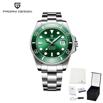 PAGANI DESIGN Diving Watch Mechanical Automatic Watch 316L Stainless Steel UltraBright Luminous Watch Top Luxury Watches for Man