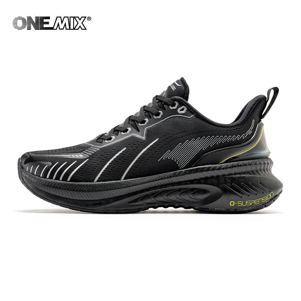 Zapatillas de running ONEMIX White Road para hombre con amortiguación de aire, deportivas de exterior, zapatillas de entrenamiento masculinas de verano para jogging, calzado para mujer