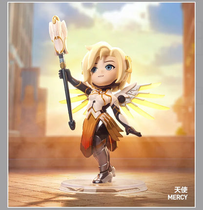 POP MART Overwatch Play of the Game Series Original-Blind-Box Überraschungs-Mystery-Box Niedliche Anime-Actionfiguren Ornamente Figuren