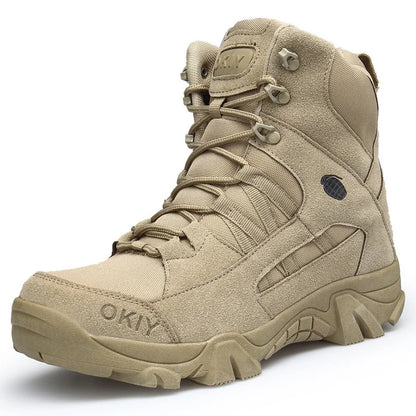 Men Tactical Boots Desert Waterproof Work Safety Shoes Hiking Shoes Ankle Men Outdoor Boots