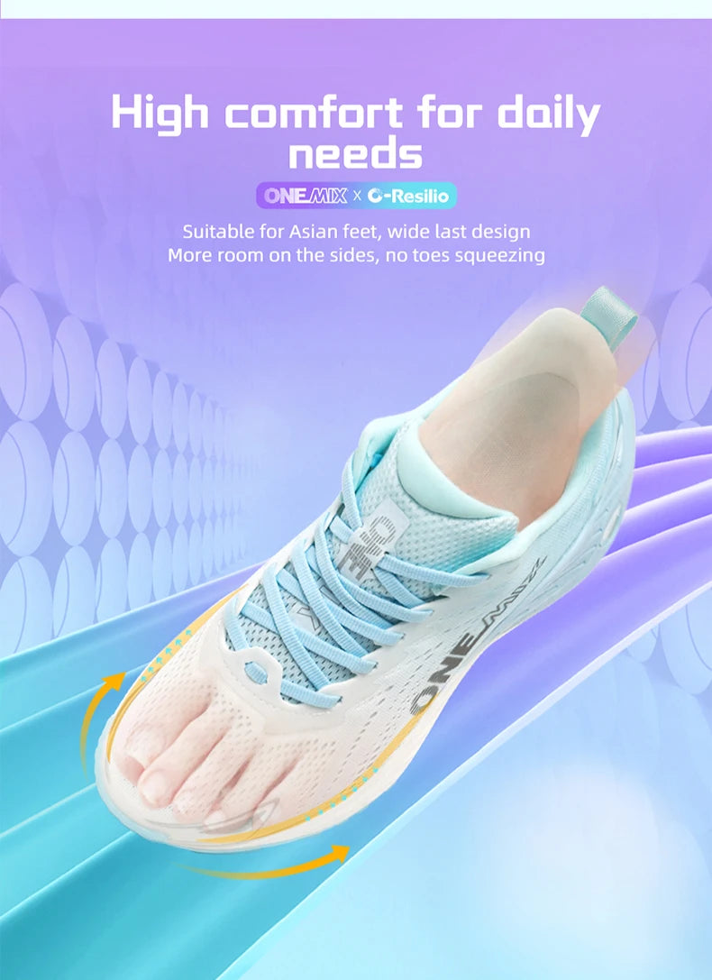 ONEMIX casual hardloopschoenen, ademende zomer-joggingschoenen voor heren, lichte gymschoenen voor dames, outdoor sportschoenen voor heren met demping