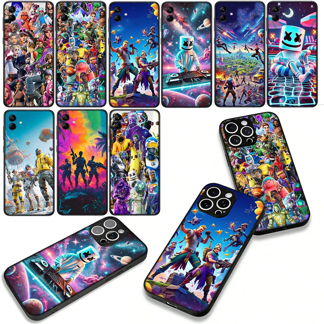 Game F-ForTnites Wallpaper-etui til Samsung Galaxy A07 A13 A12 A23 A42 A50 A51 A52 A53 A70 A71 A72 A21S A04 Note 20 9 8 10-cover