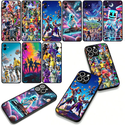 Game F-ForTnites Wallpaper-etui til Samsung Galaxy A07 A13 A12 A23 A42 A50 A51 A52 A53 A70 A71 A72 A21S A04 Note 20 9 8 10-cover