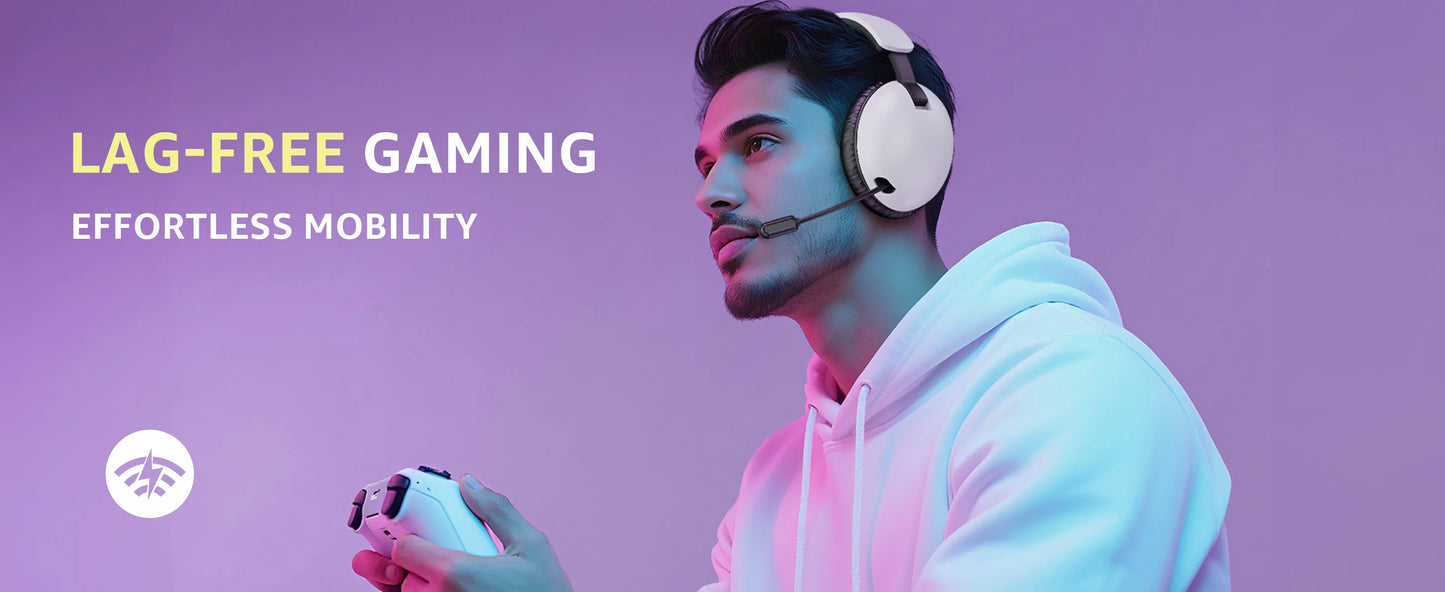 Acinaci BL500 Gaming Headset 2.4G with Noise-Canceling Mic 30-Hour Life,for PC PS4 PS5