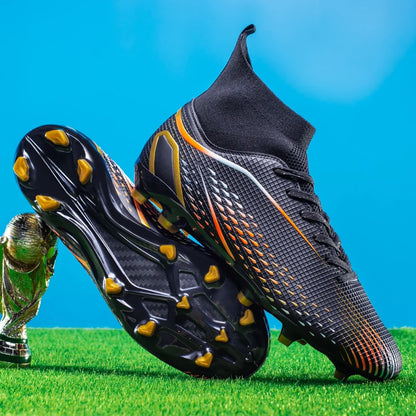 Men Football Boots Professional Outdoor Unisex Soccer Shoes Soccer Training Turf Futsal Match Grass Cleats Non-slip Breathable