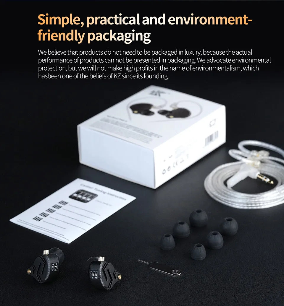 KZ ZS12 PRO X Hybrid Dynamic & Balanced Armature Technology IEM Earphone Upgrade HiFi Bass In Ear Headphone Tunning Wire Headset