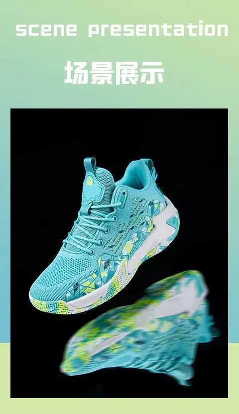 Men Basketball Shoes Breathable Cushioning Non-Slip Wearable High Quality Sports Shoes Gym Training Athletic Basketball Sneaker