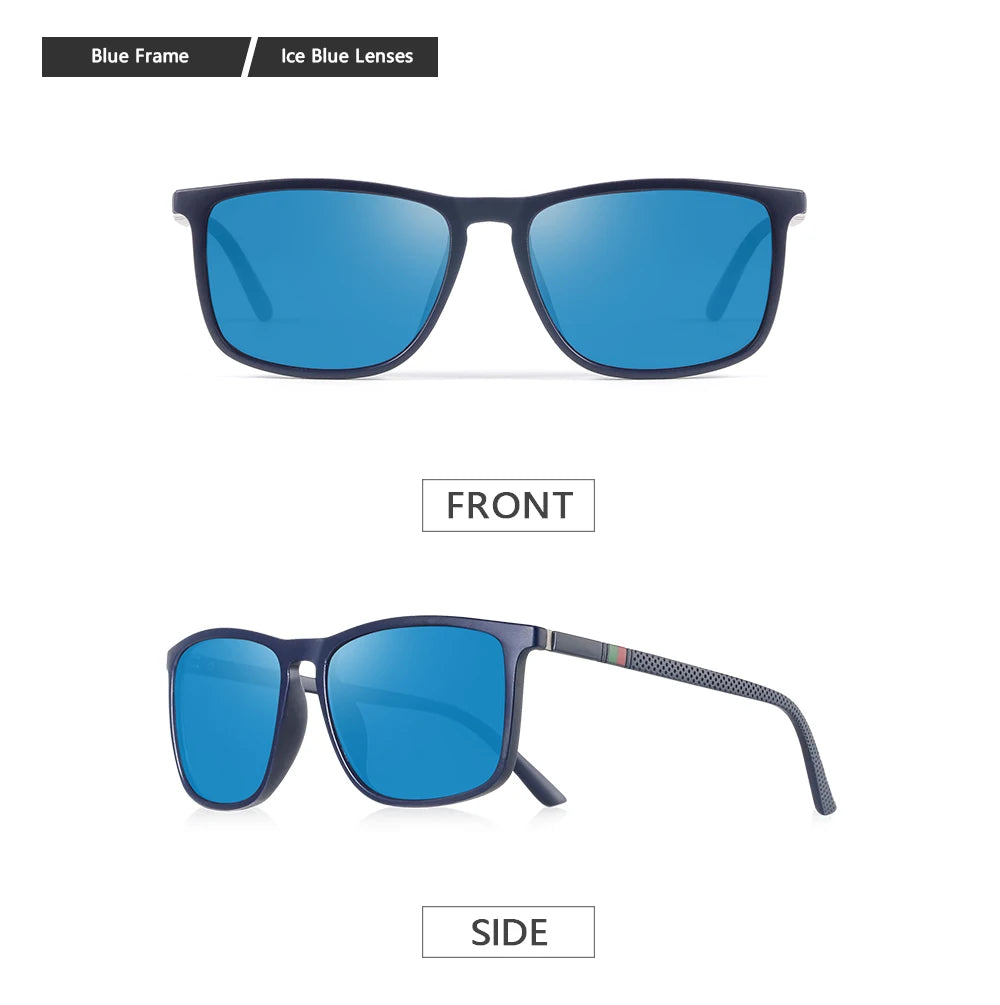 AOFLY sportglasögon för män – fashionabla och bekväma, fyrkantiga spegelglasögon, lätta glasögon för män och kvinnor, UV400