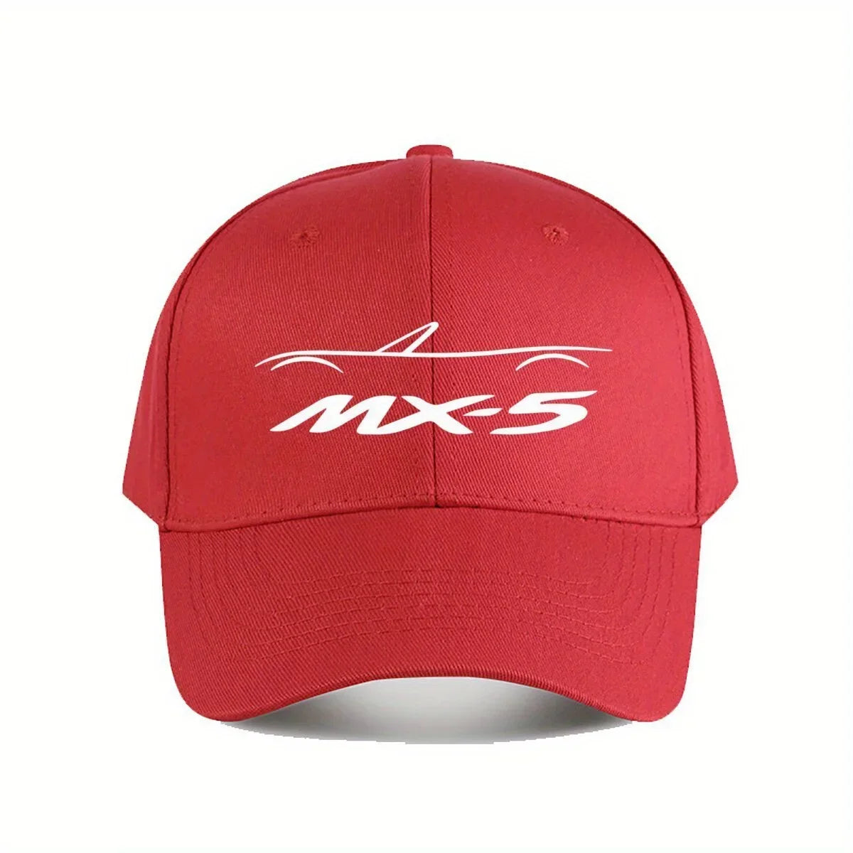 Casquette de baseball MX5 NA pour hommes et femmes - Casquette élégante en polyester noir avec logo blanc, résistante, idéale pour la pêche en plein air et les tenues décontractées