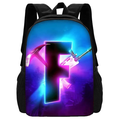 Beliebter FortniteS Schulrucksack für Kinder mit Umhängetasche und Federtaschen – Schultaschen für Jungen und Mädchen, ideales Geschenk