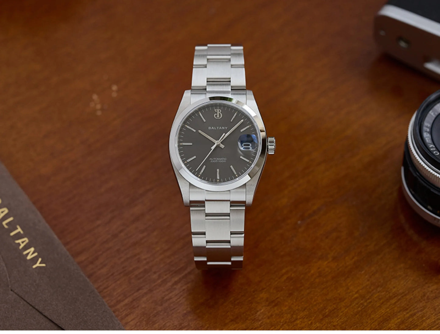 Baltany Men Automatic Watch 36MM Mechaical Wristwatch Bubble Sapphire 10ATM Waterproof C3 Luminous NH35