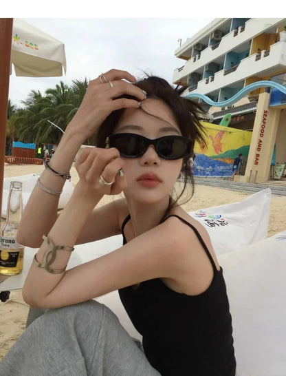 Divatos ovális napszemüveg nőknek és férfiaknak, trendi, menő napszemüveg hölgyeknek, utcai stílusú, retro prémium szemüvegek, Gafas De Sol UV400