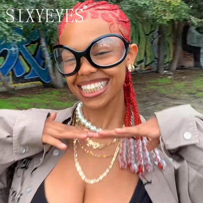 2026 Oversized Oval Sunglasses Goggle Women Men Luxury Brand Designer Sun Glasses Female Big Frame Y2K Eyeglasses De Sol Oculo