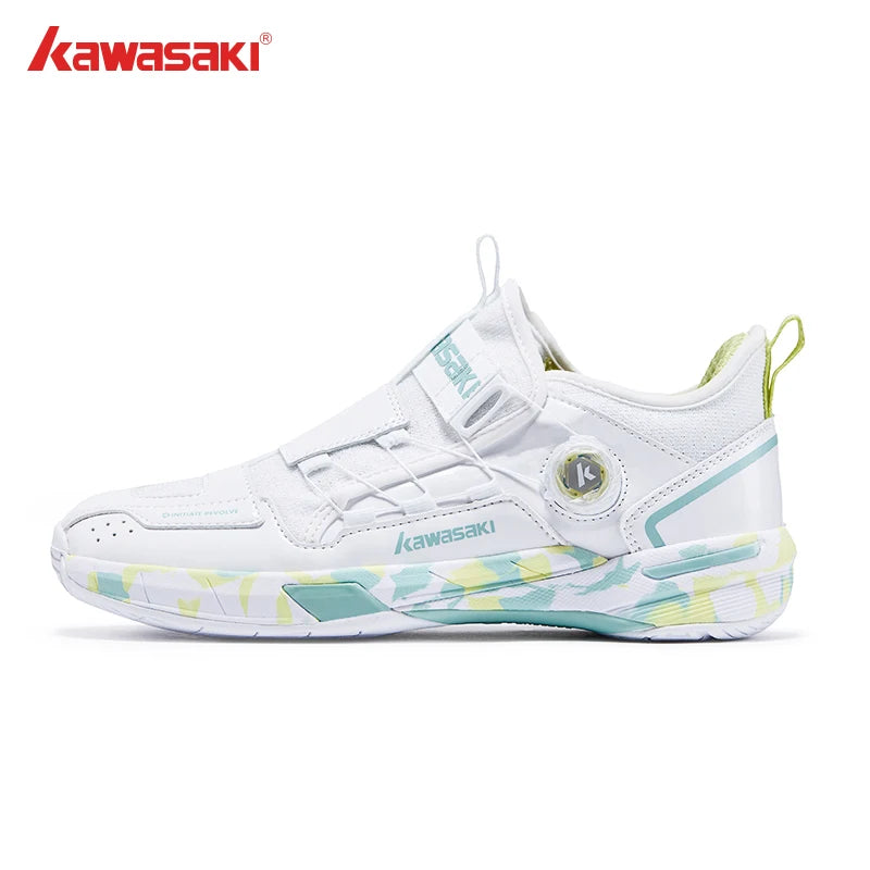 Kawasaki CROSS SPACE MID 2.0 Badminton Shoes Upgraded Shock-absorbing Auto Knob Professional Sport Shoes Men 2024 New