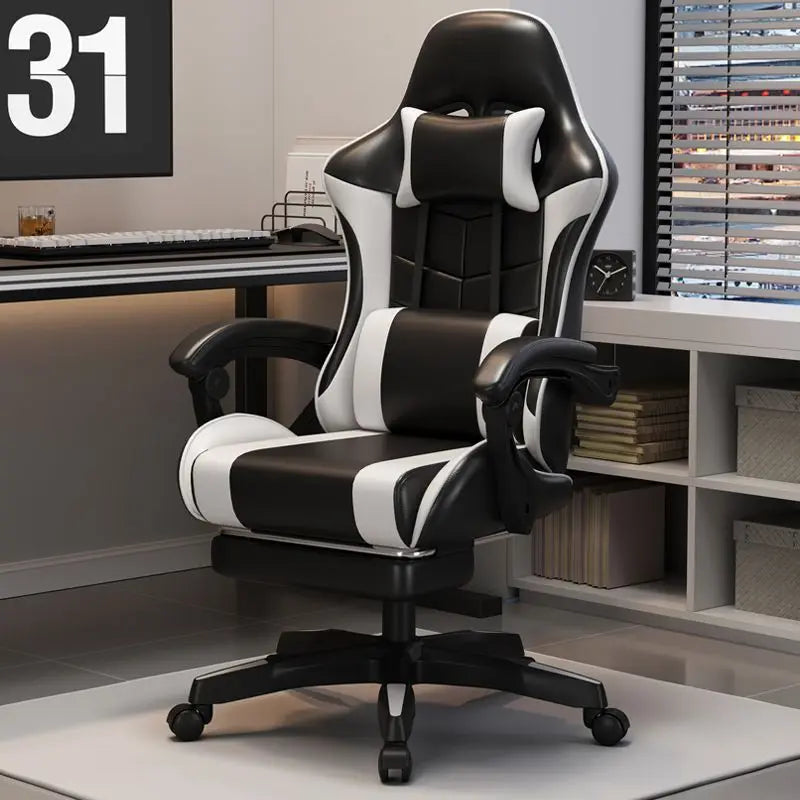 Ergonomická herní židle pro home office, dlouhé hodiny a streamery, nastavitelná, polohovatelná, lehká a odolná