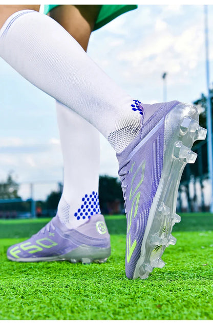 Nouvelles chaussures de football pour hommes, chaussures de futsal d'intérieur antidérapantes, crampons de match de haute qualité, chaussures de football, baskets, chaussures montantes pour terrain gazonné et extérieur