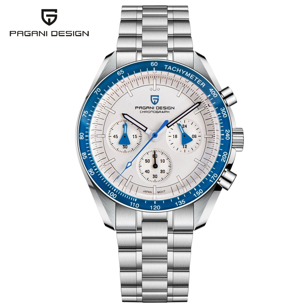 PAGANI DESIGN 2026 New Moon Watch For Men Quartz Multifunction Chronograph Sports Mens Watches Top Brand Luxury Sapphire Mirror