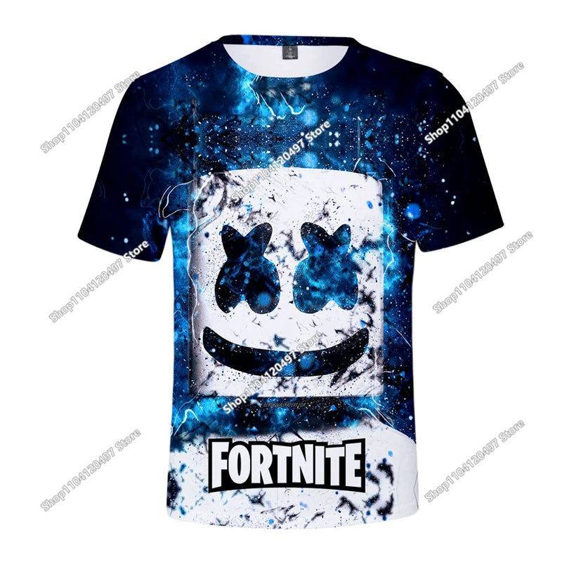 Kinder-Sommer-T-Shirt Battle Royale Fortnite Hero Victory 3D-T-Shirt – Shirts für Jungen, Mädchen und Babys