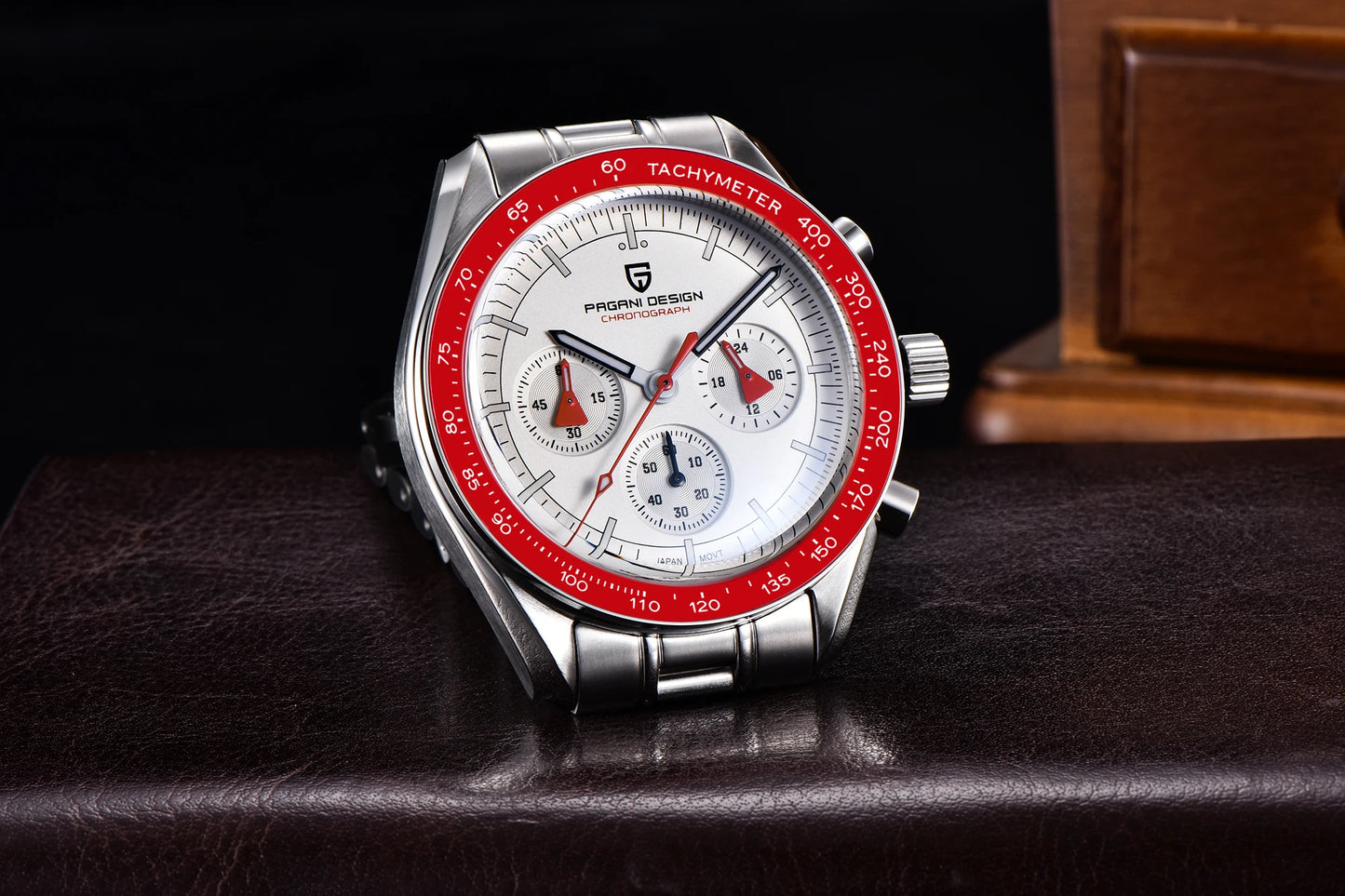 PAGANI DESIGN Planetary Series Saturn Light Tan  Quartz Watch Men Speed Chronograph AR Sapphire crystal Wristwatch Men 2026 New