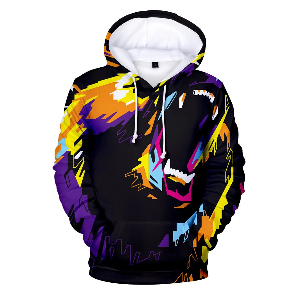Cool Space Galaxy Wolf Hoodie Hoodies Men Bright Wolf Fashion Handsome Wolf Hoodies Spring Autumn Pullovers Sweatshirts Sweat