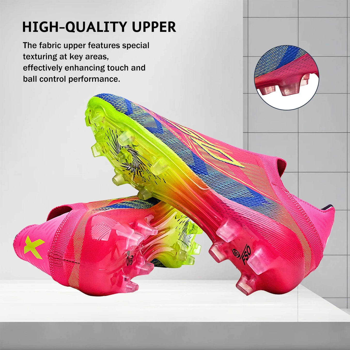 AG/FG Soccer Cleats for Men Women Kids Youth PU Fabric Upper TPU Sole Non-Slip Wear-Resistant for Natural Grass Sports Pitch Tra