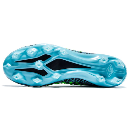 Chaussures de football pour hommes et femmes, chaussures de football à tige haute offrant un bon maintien de la cheville, chaussures d’entraînement légères et antidérapantes pour terrains intérieurs et extérieurs.