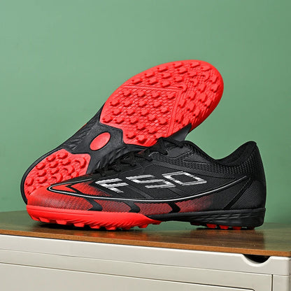 Nouvelles chaussures de football pour hommes, chaussures de sport respirantes, chaussures de football d'extérieur antidérapantes, chaussures de futsal de haute qualité, haute tige, ultralégères, pour les matchs