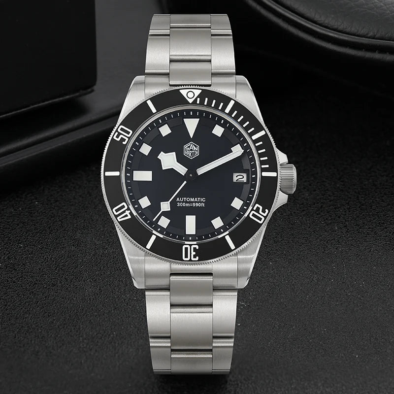 San Martin SN0121TD Titanium Diving Watch ST2130 Automatic Movement Watches Grade5 Titanium 120 Click Waterproof 300m Wristwatch