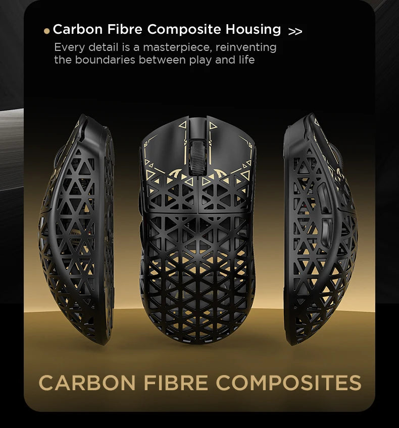 ATTACK SHARK R5 Ultra Carbon Fiber Wireless Gaming Mouse, PixArt PAW3950MAX Gaming Sensor, 42000DPI, 8000Hz, MCU Nordic 52840