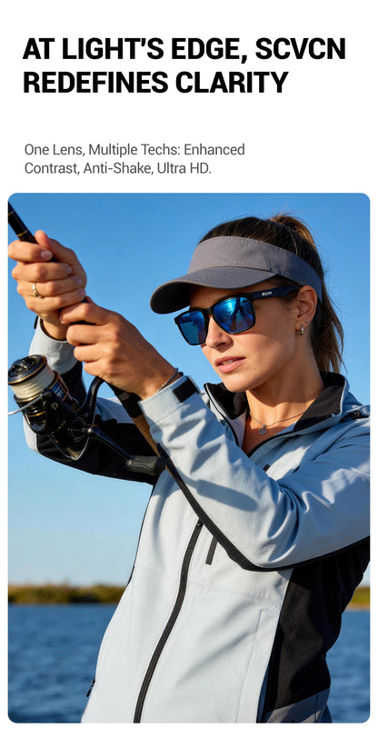 SCVCN Utomhus Polariserade Vattensport Strand Hav Plattform Fiske Cykling MTB Solglasögon Cykelsport Vandring Glasögon UV400