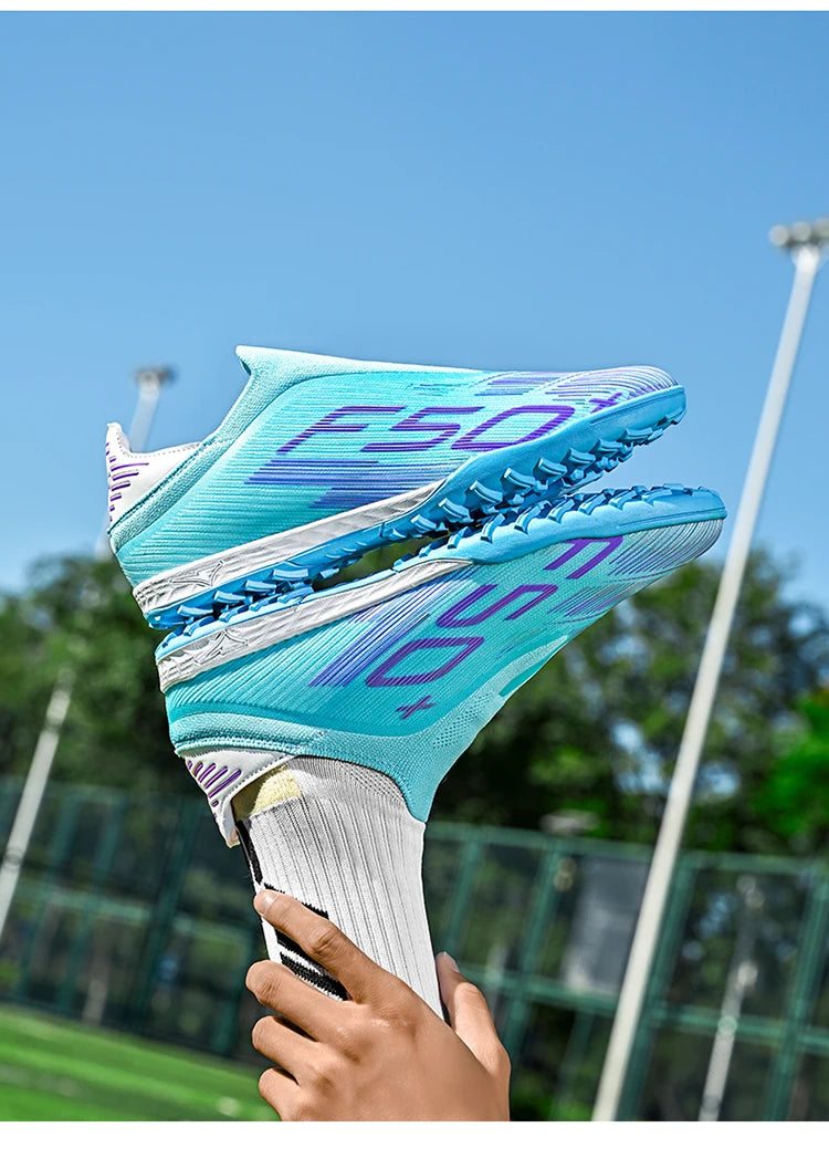 Nouvelles chaussures de football pour hommes, baskets antidérapantes, chaussures d'entraînement, bottes de football très vendues, crampons légers de haute qualité pour matchs sur gazon, mi-hautes pour l'extérieur